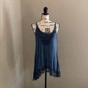 Knox Rose Flowy Blue Tank